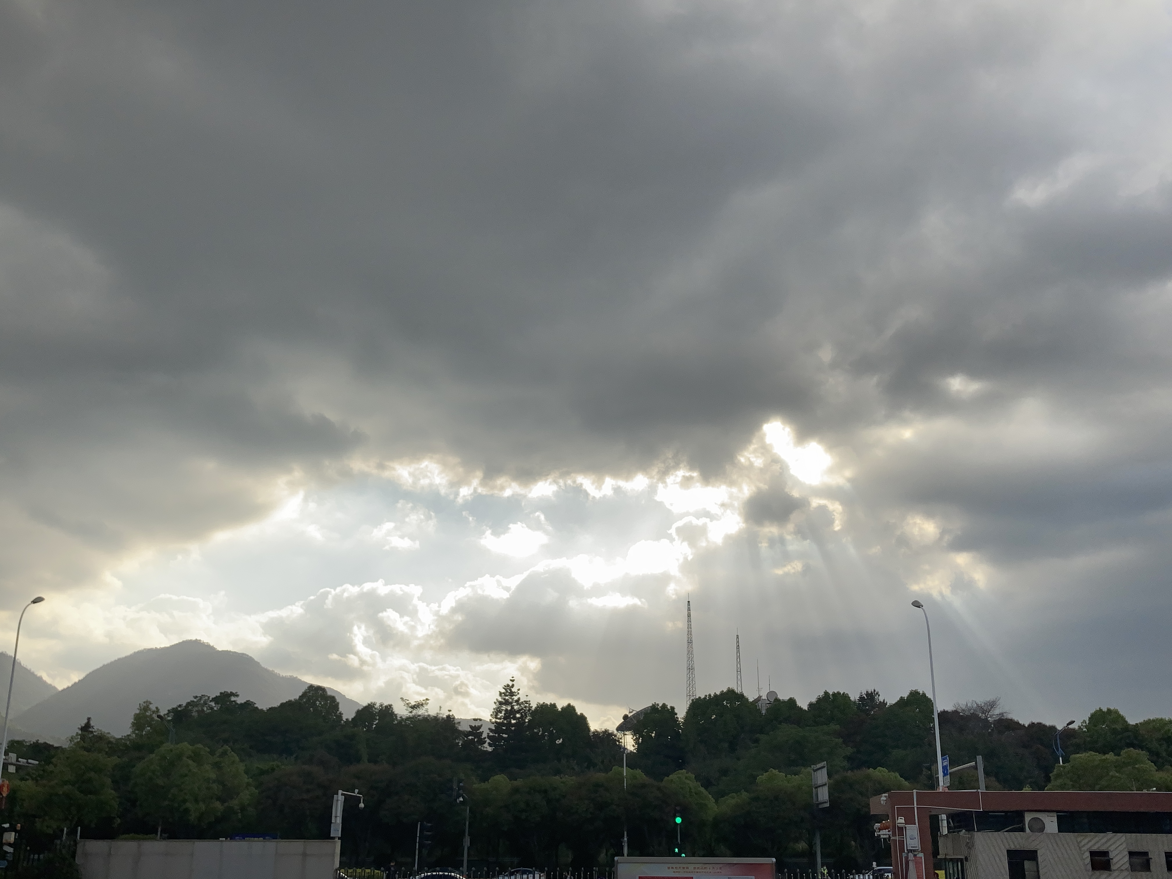 Another campus scene with low light.